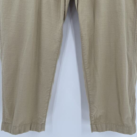 J. Crew Pants 100% Cotton Camp Pants Khaki‎ Crop Straight BJ493 Women’s Size 18 - Picture 4 of 10